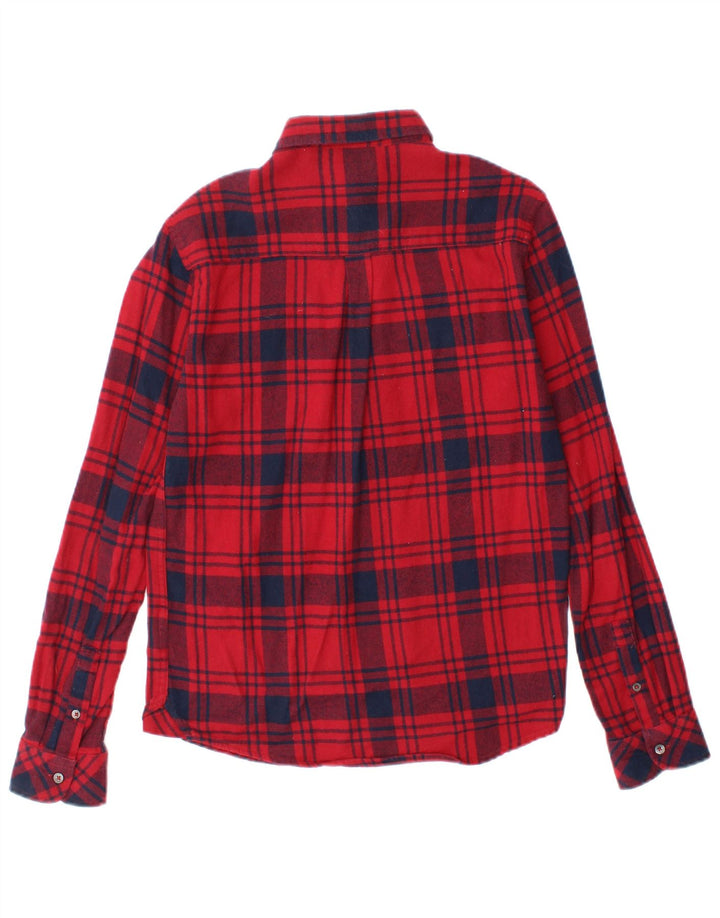 LYLE & SCOTT Boys Flannel Shirt 12-13 Years Red Check Cotton