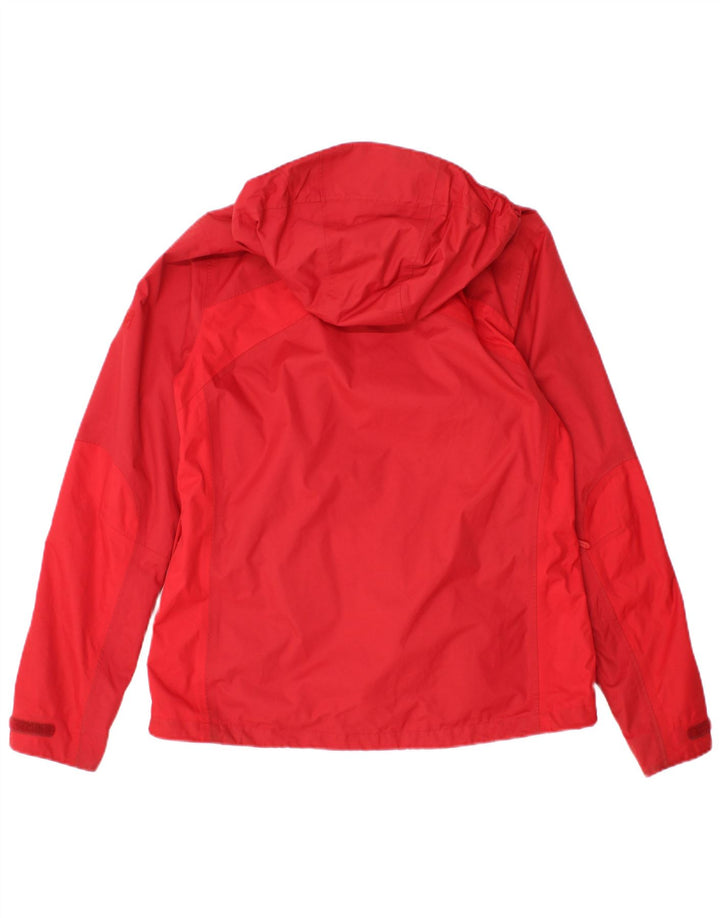 JACK WOLFSKIN Chaqueta impermeable con capucha para mujer UK 8/10 Small Red Polyamide