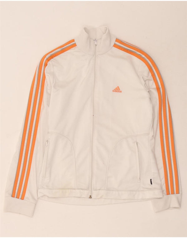 Adidas - Chaqueta de chándal para mujer, talla 40, poliéster blanco mediano