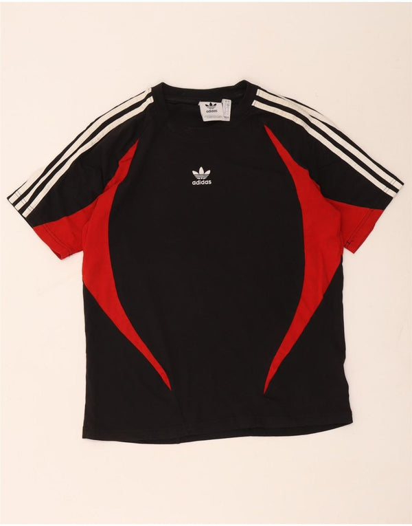 Adidas Hombre Camiseta Top Small Negro Colorblock Algodón