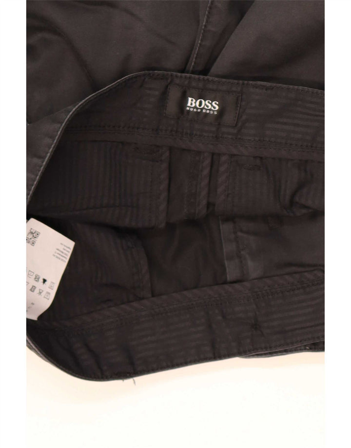 Hugo Boss Mens Chino Shorts W28 Pequeño Algodón Negro