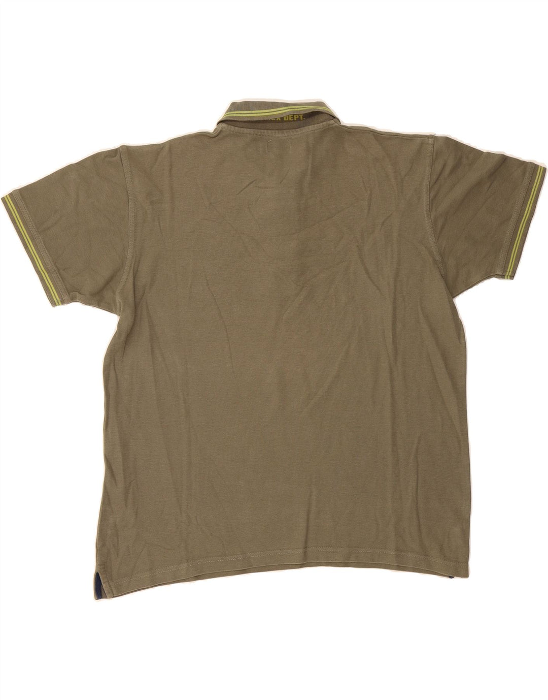 AVIREX Mens Polo Shirt XL Khaki Cotton Vintage Avirex and Second-Hand Avirex from Messina Hembry 