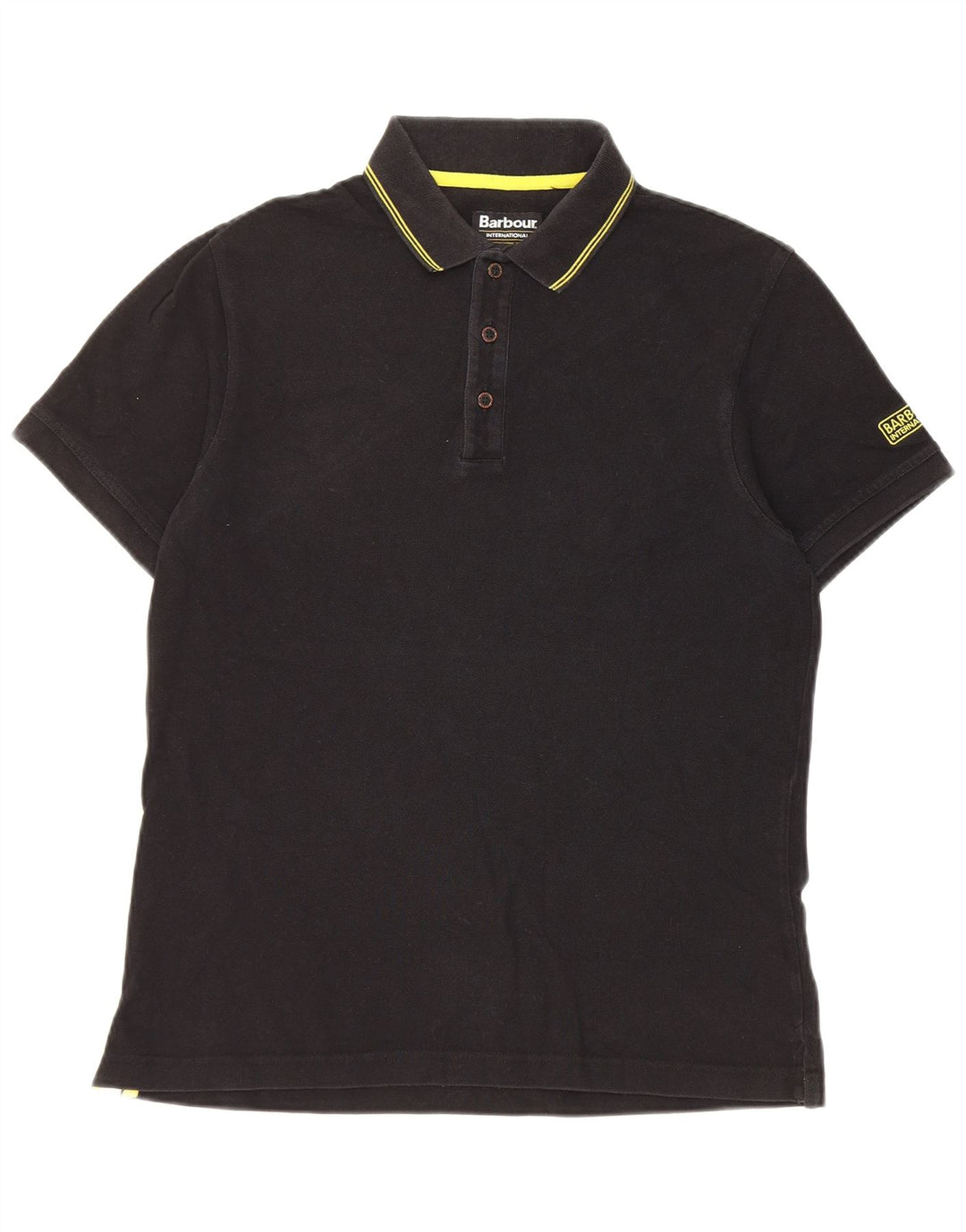 Polo Barbour Hombre Algodón A Rayas Negro Mediano