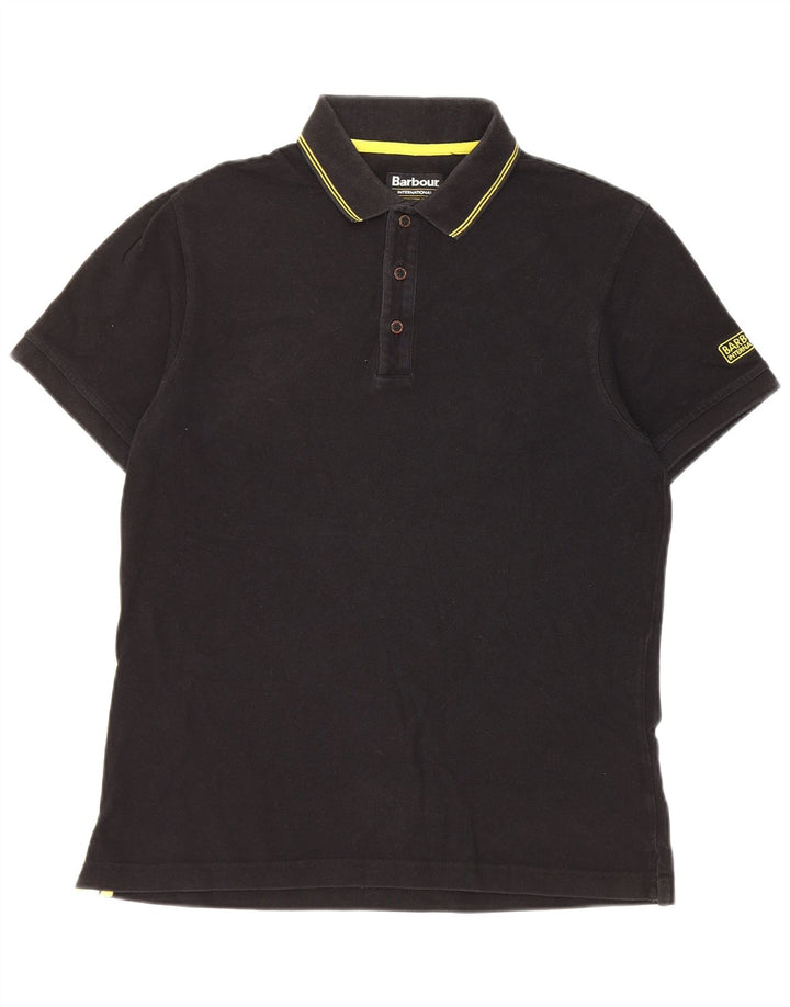 Polo Barbour Hombre Algodón A Rayas Negro Mediano