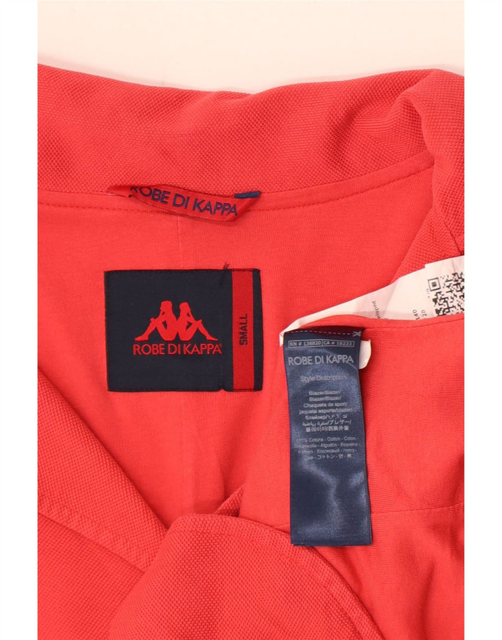 Kappa Chaqueta Blazer de 3 Botones para Mujer UK 10 Small Red Cotton