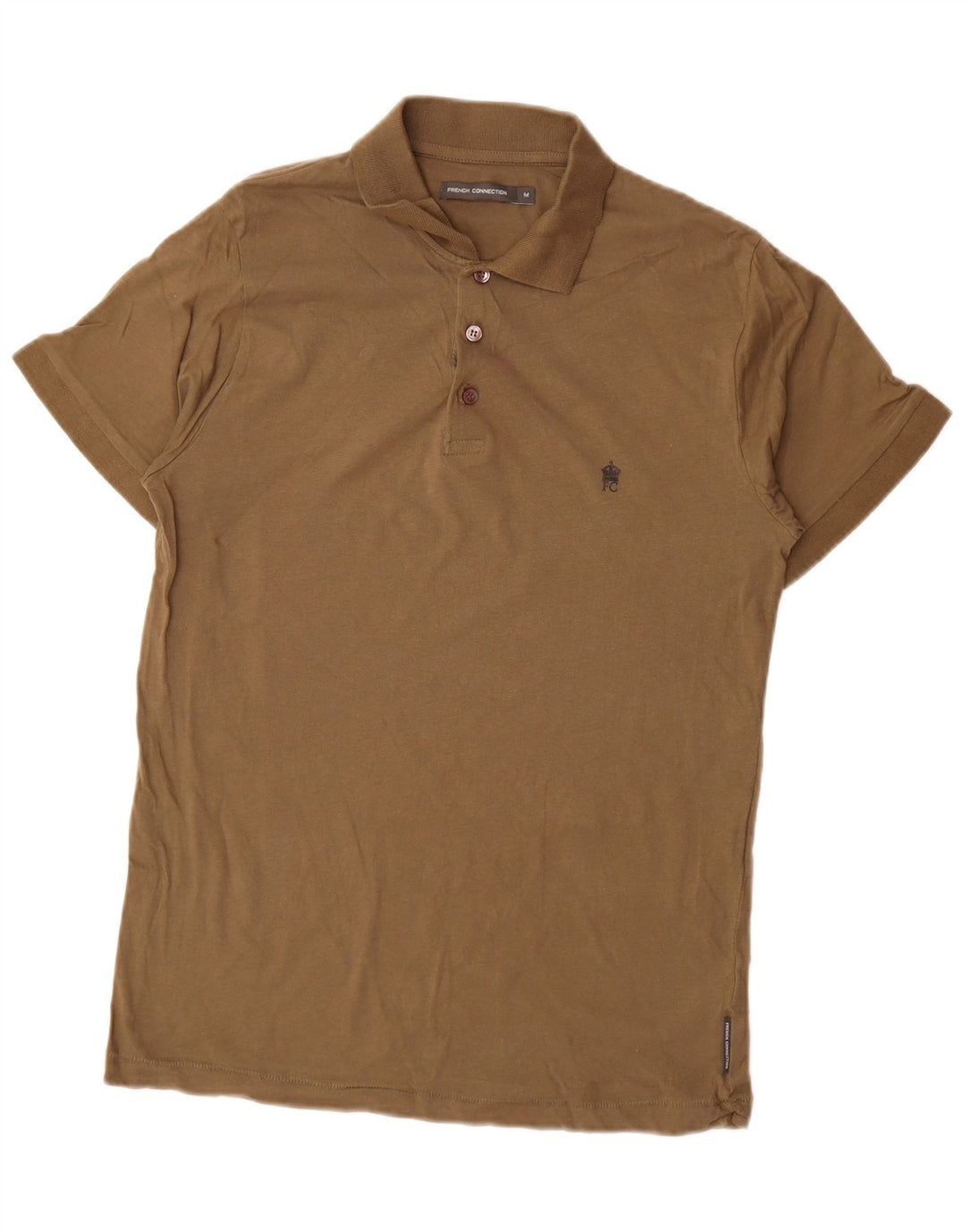 French Connection Polo para hombre de algodón caqui medio