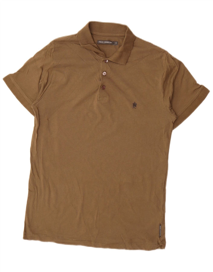 French Connection Polo para hombre de algodón caqui medio