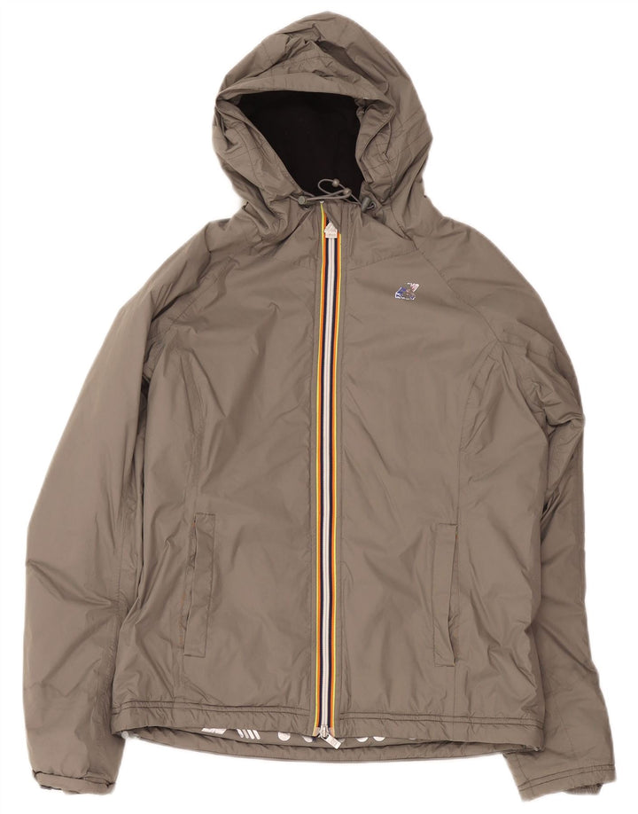 K-Way Chaqueta cortavientos con capucha para mujer US 8 Gris medio