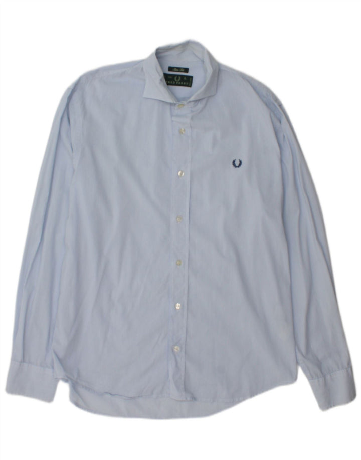 Fred Perry Camisa Slim Fit Para Hombre De Algodón Con Rayas Azules Grandes