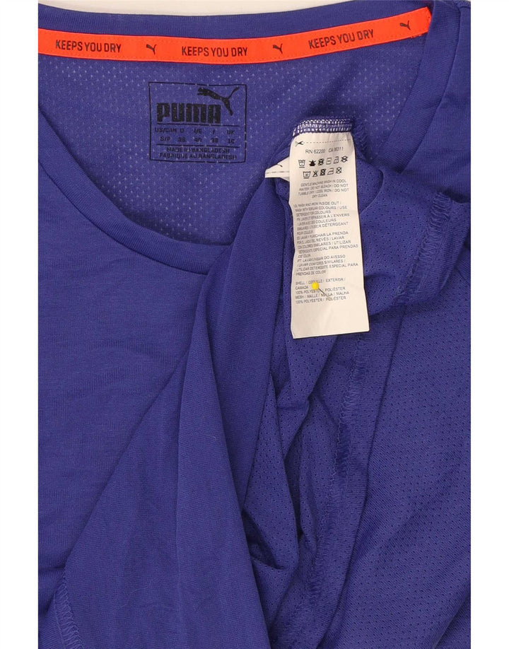 Puma Camiseta para mujer Top UK 10 Small Púrpura Poliéster