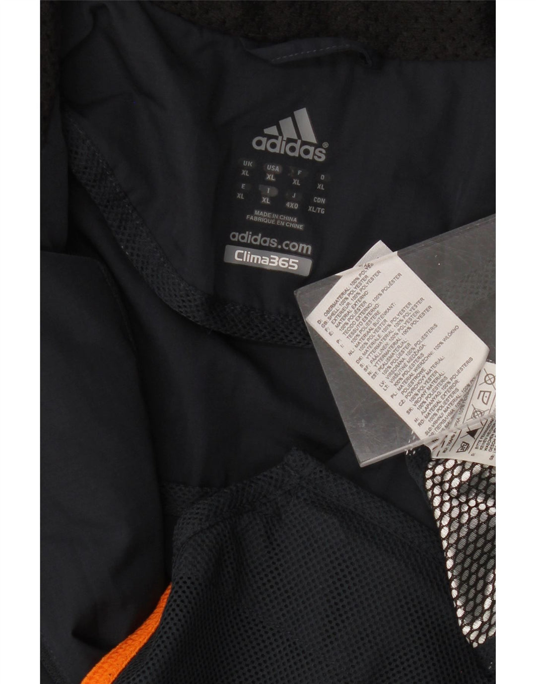 ADIDAS Chaqueta impermeable Clima 365 para hombre UK 42 XL Poliéster azul marino