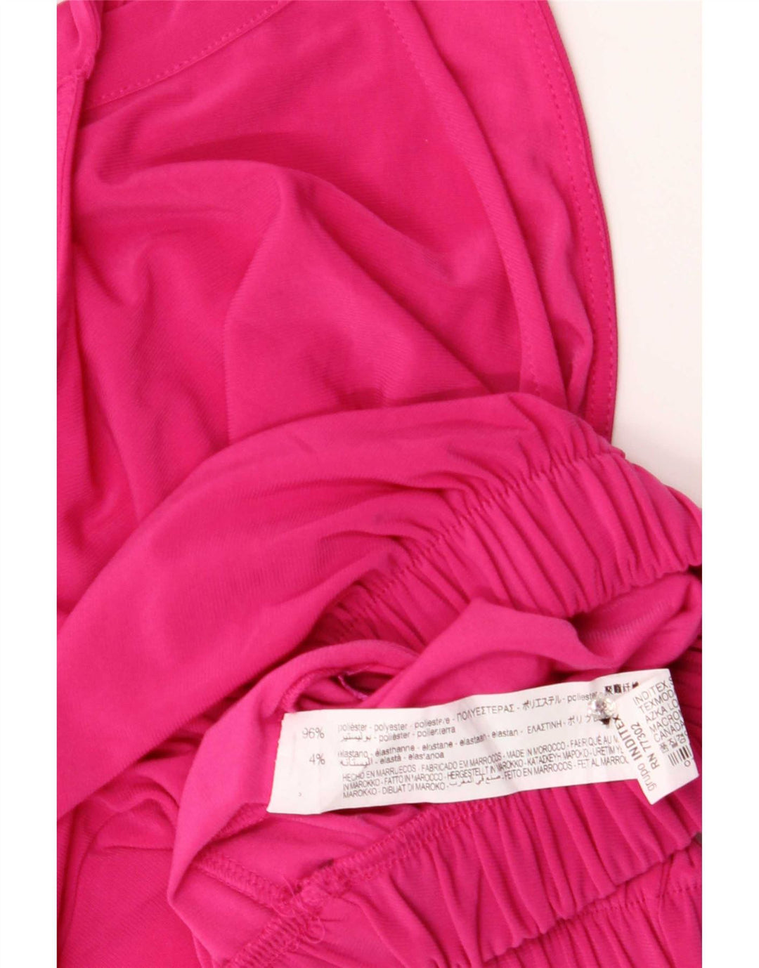 Zara Mujer Crop Halter Top UK 8 Pequeño Poliéster Rosa