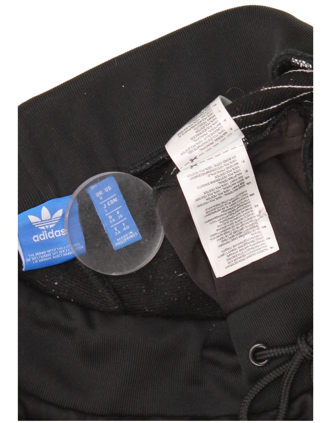 Adidas Mujer Chándal Pantalones Joggers UK 8 Pequeño Negro Poliéster