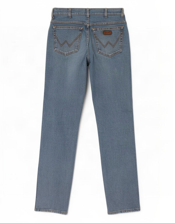 Wrangler Vaqueros rectos Texas para hombre W33 L34 Algodón azul