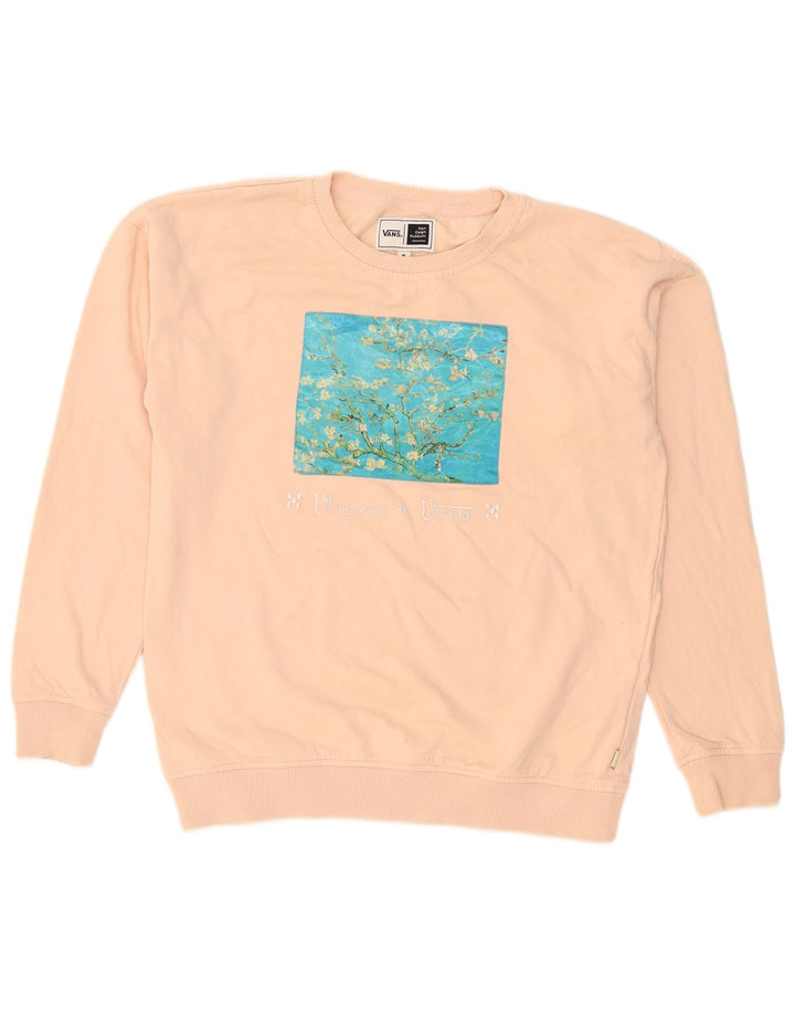 Vans Hombre Sudadera Gráfica Jumper Algodón Rosa Medio