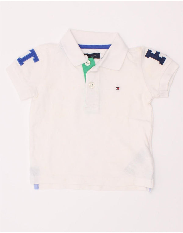 Tommy Hilfiger Polo gráfico para bebés niños 6-9 meses Algodón blanco