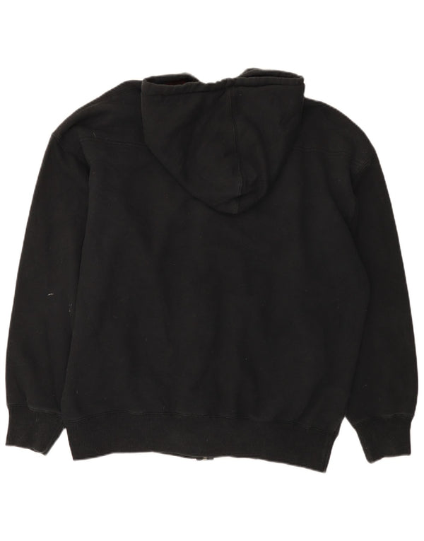 Hard Rock Cafe Mens Barcelona Graphic Zip Sudadera con capucha suéter grande negro algodón