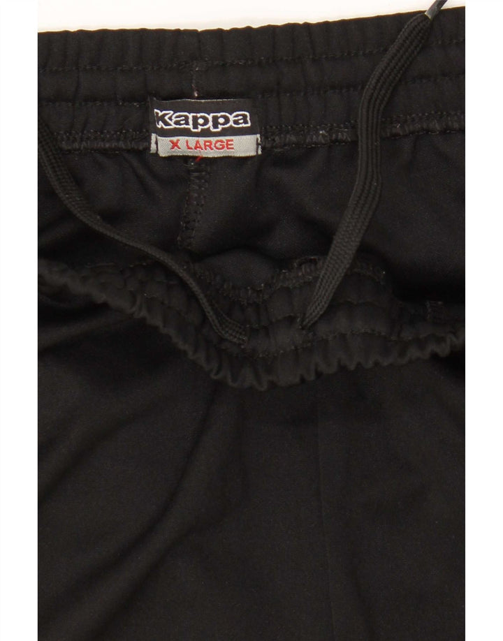 Kappa Hombre Pantalones De Chándal Gráfico XL Negro Poliéster
