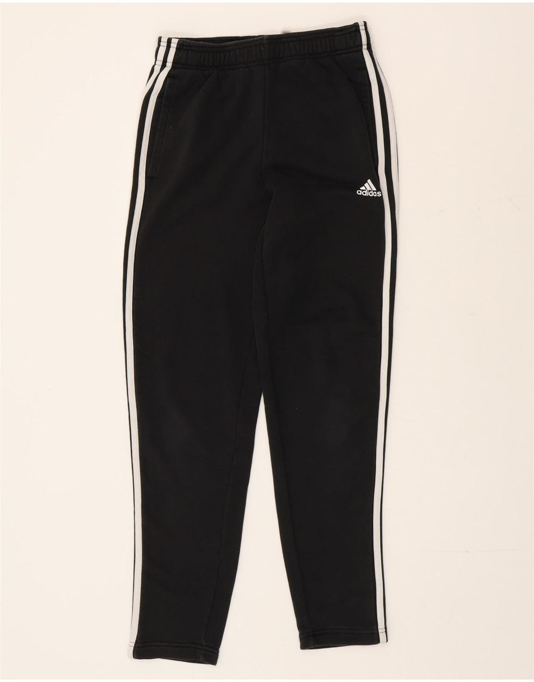 Adidas - Pantalón de chándal para hombre, talla pequeña, algodón negro