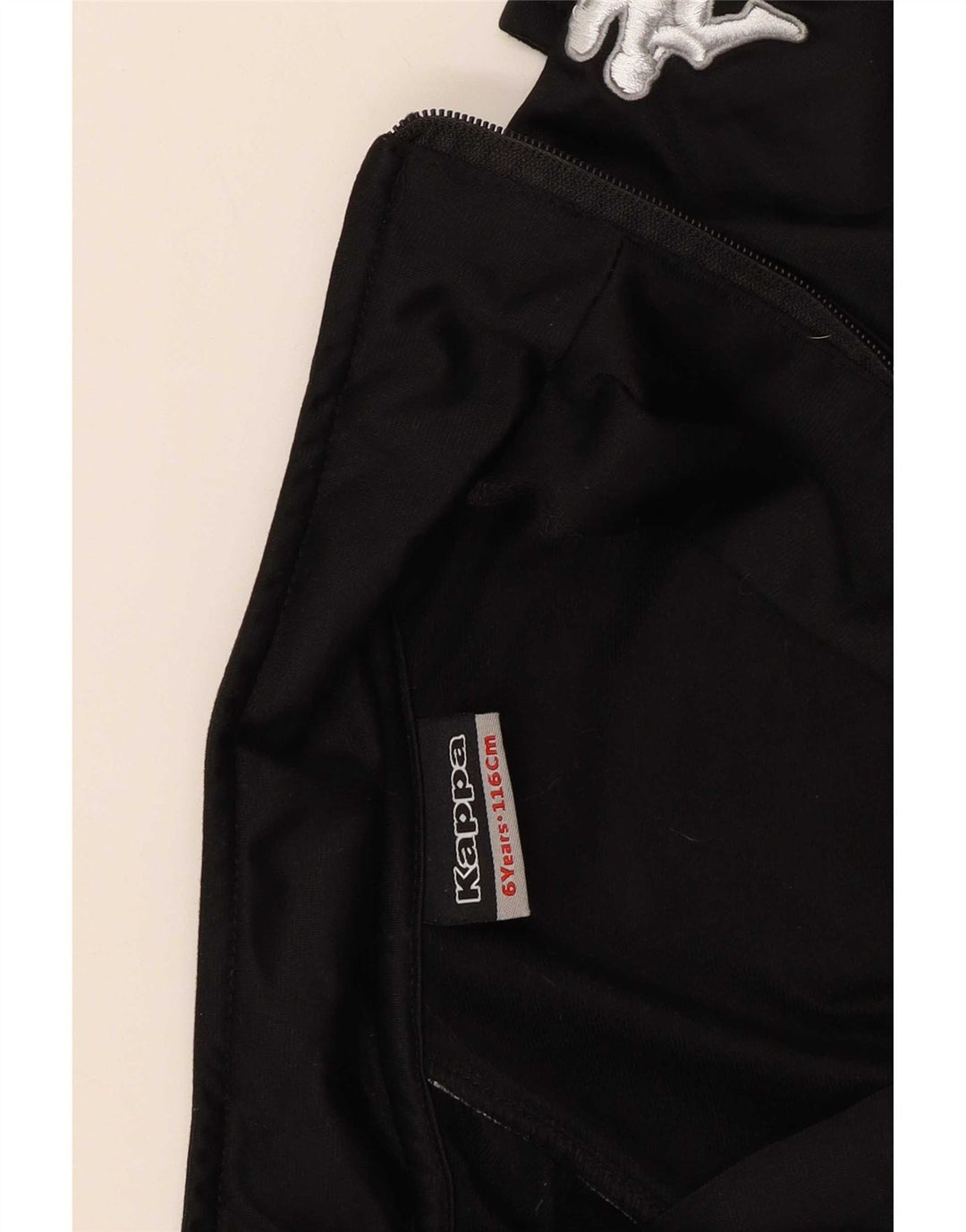 Kappa Boys Graphic Chándal Top Chaqueta 5-6 Años Negro Colorblock