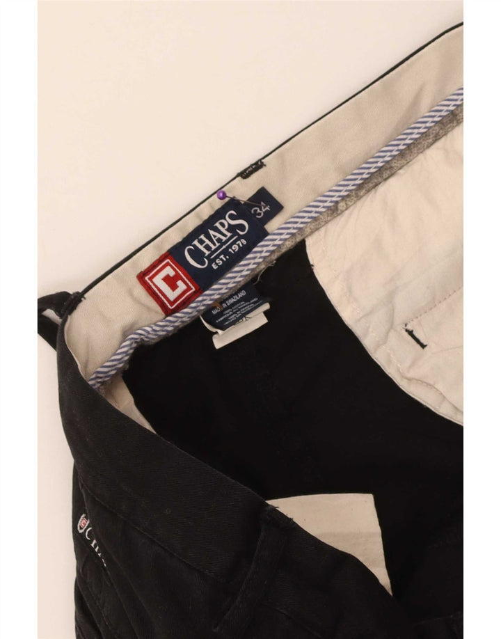 Chaps Pantalones cortos chinos para hombre W34 Grande Algodón negro