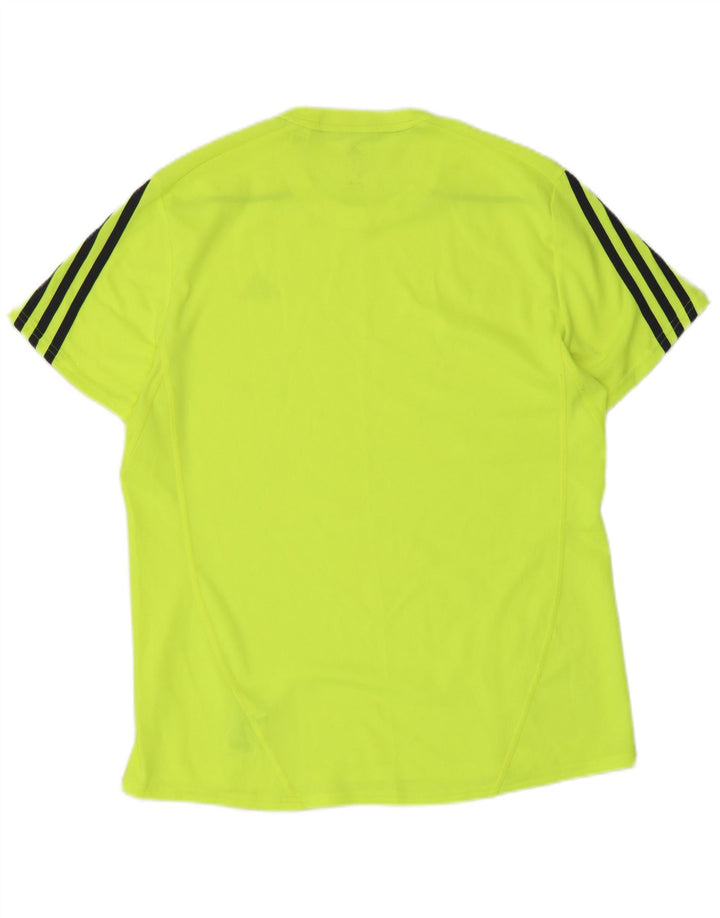 Adidas Hombre Climalite Camiseta Top Poliéster Amarillo Medio