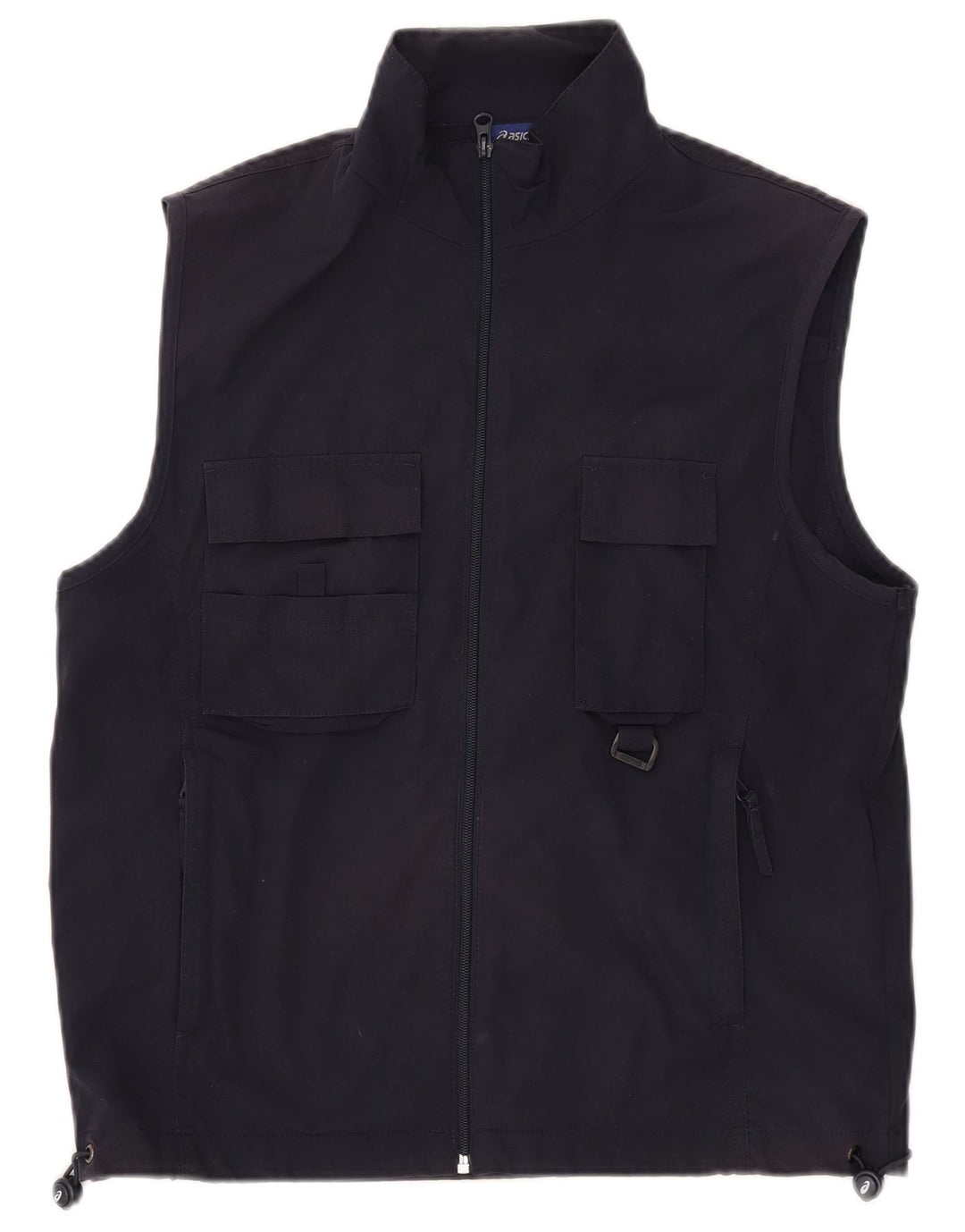 Asics Mens Graphic Utility Gilet UK 38 Medio Azul Marino Poliéster