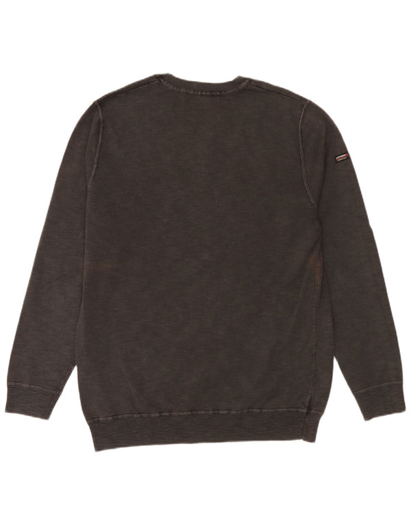 Superdry Hombre Sudadera Jumper 2XL Gris Algodón