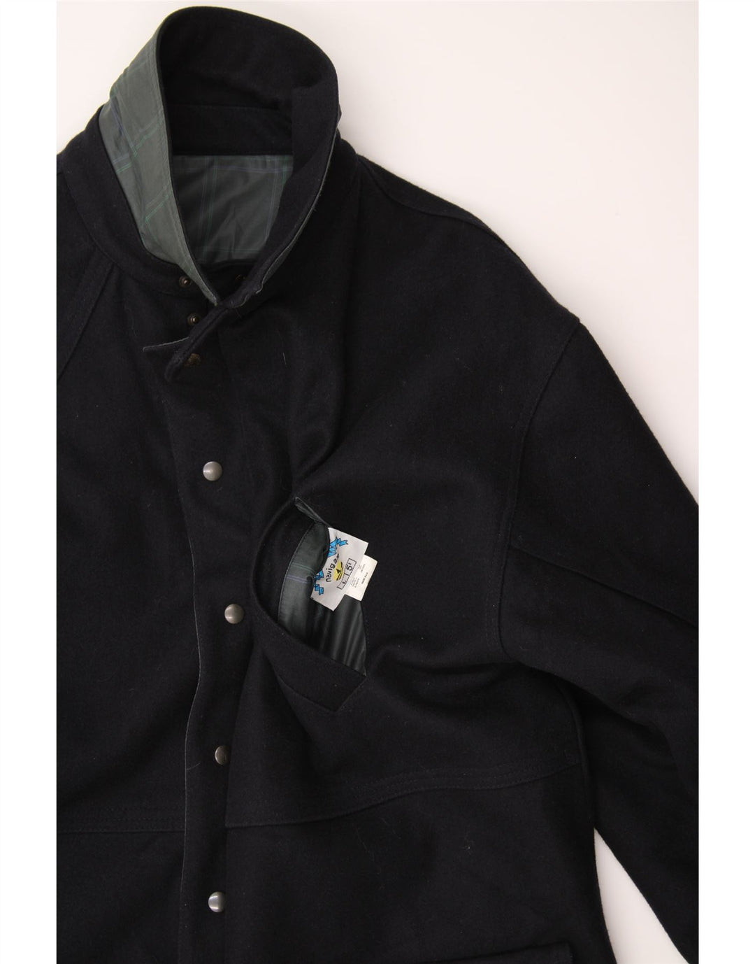 NAVIGARE Mens Reversible Jacket UK 40 Large Navy Blue Wool Vintage Navigare and Second-Hand Navigare from Messina Hembry 