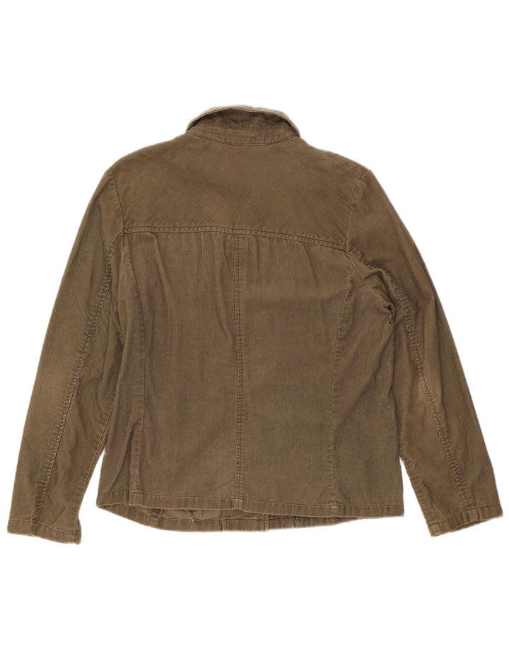 Eddie Bauer Chaqueta de pana para mujer Reino Unido 14 Algodón caqui mediano