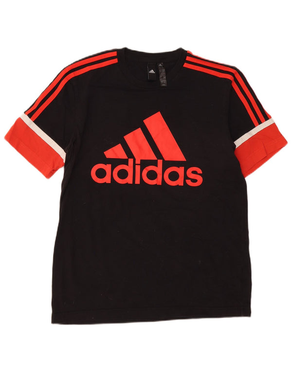 Adidas Hombre Camiseta Gráfica Top Small Negro Colorblock