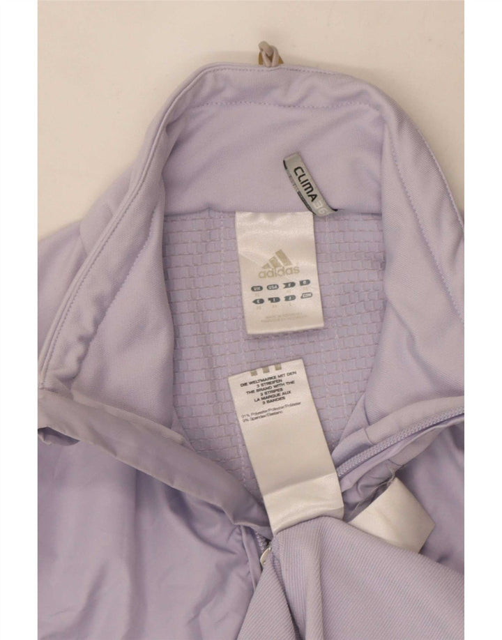 Adidas Mujer Clima 365 Chándal Top Chaqueta UK 12 Medio Púrpura Poliéster