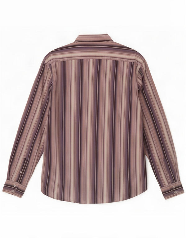 Ted Baker Camisa para hombre Talla 6 2XL Algodón a rayas moradas