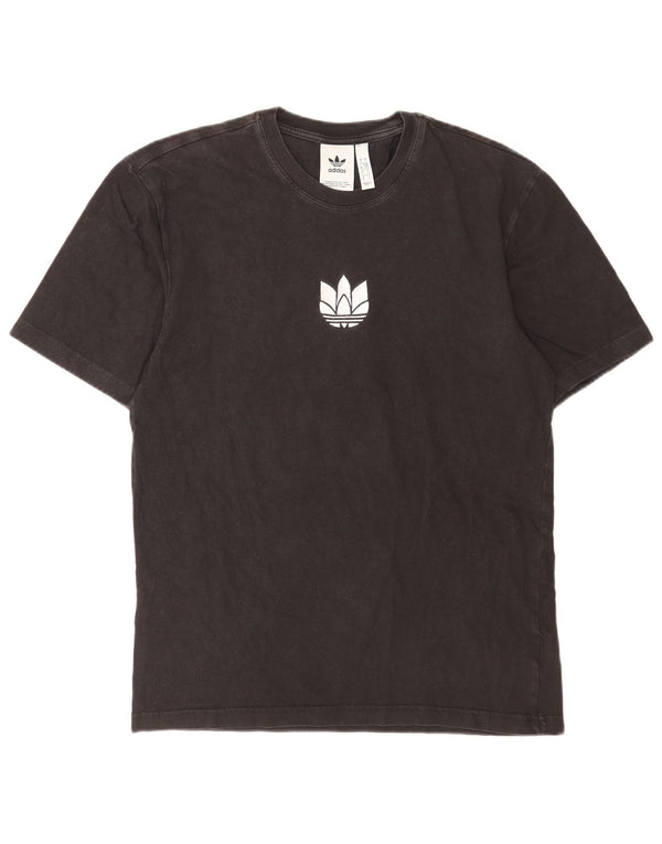Adidas - Camiseta para hombre, talla pequeña, algodón negro