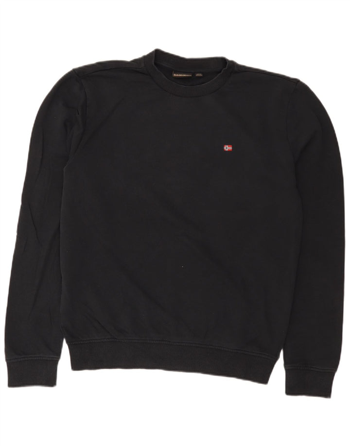 Napapijri Hombre Sudadera Jumper Small Negro Algodón