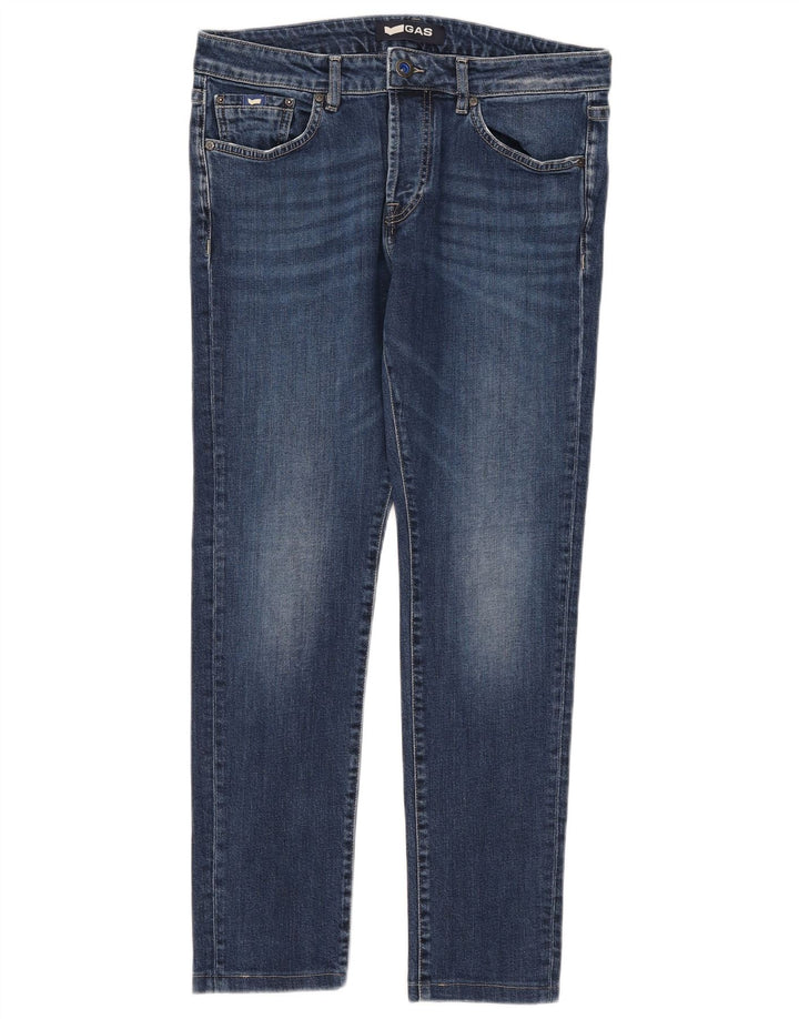 Vaqueros Slim Mujer Gas W33 L28 Algodón Azul