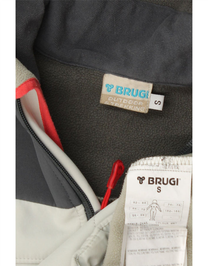Brugi Chaqueta cortavientos con capucha para mujer UK 40 Small Grey Colourblock