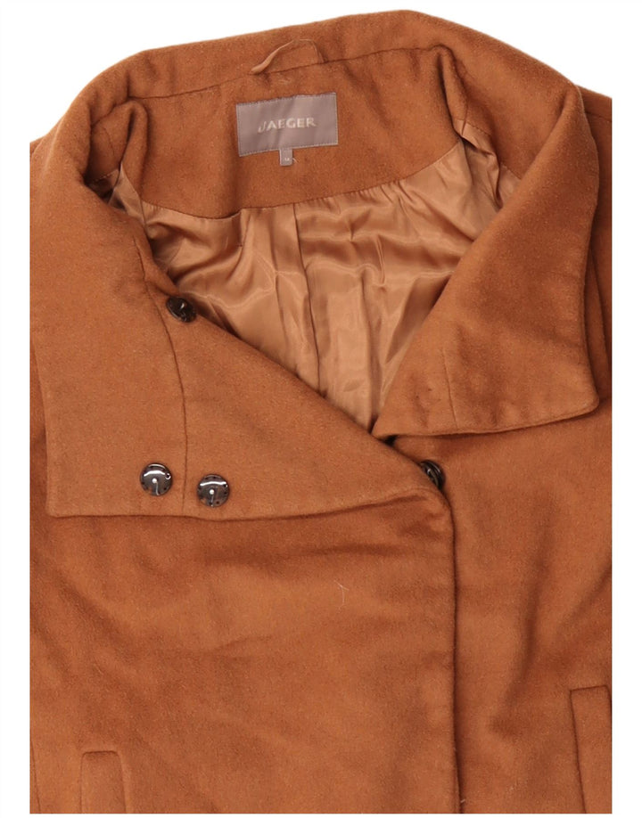 Jaeger Abrigo holgado para mujer UK 44 Lana marrón medio