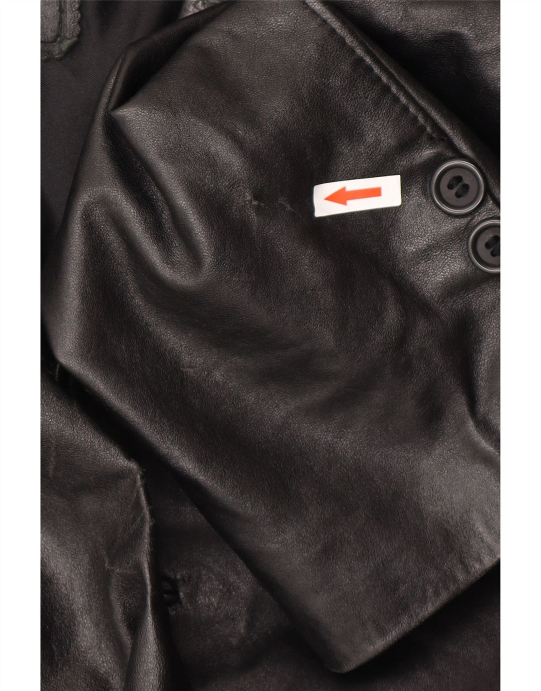 Wake Abrigo de cuero para mujer UK 22 3XL Cuero negro