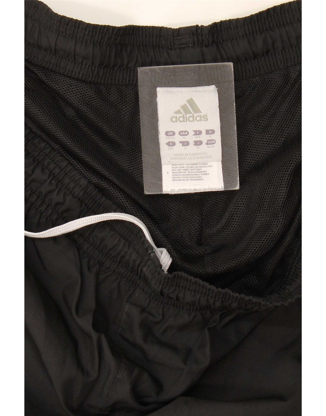 Adidas Pantalones de chándal para hombre UK 40/42 Medium Negro Poliéster