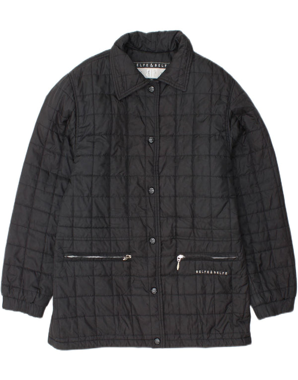 BELFE & BELFE Chaqueta acolchada para mujer UK 40 Mediana Poliéster negro