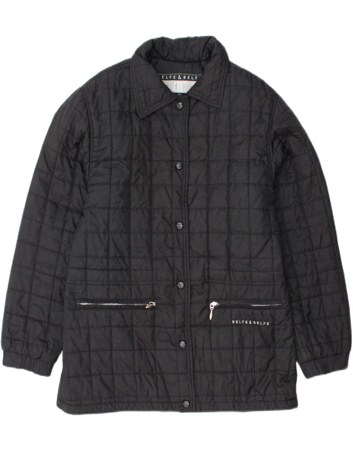BELFE & BELFE Chaqueta acolchada para mujer UK 40 Mediana Poliéster negro