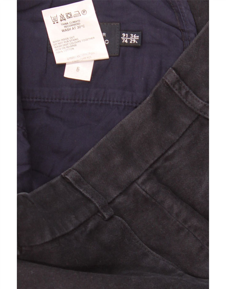 MARKS & SPENCER Pantalón chino azul Harbor para hombre W36 L29 Azul marino