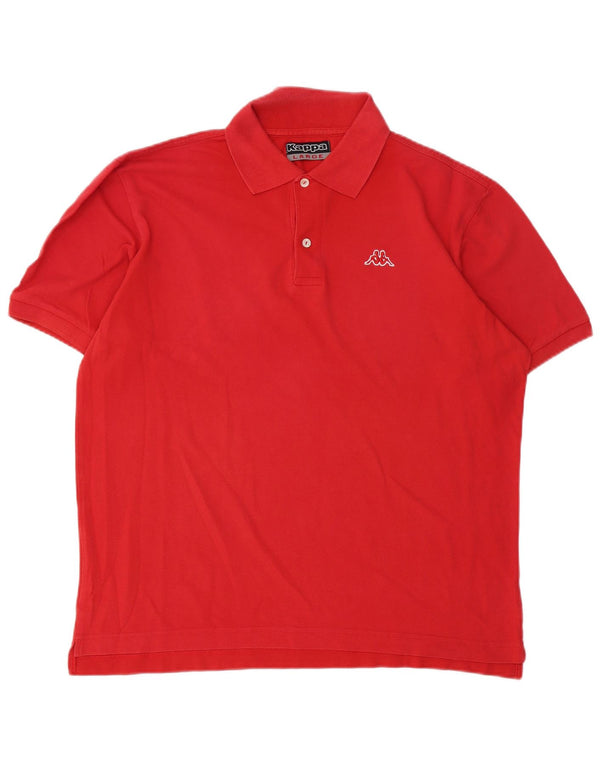 Kappa Polo Hombre Grande Rojo Algodón
