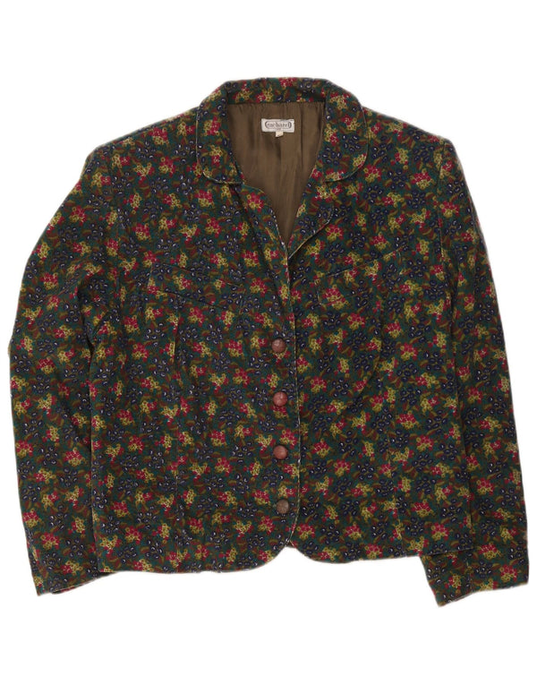 Cacharel Chaqueta Blazer de 4 Botones para Mujer EU 42 Grande Multicolor Floral