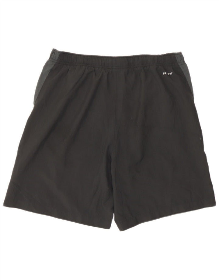 Nike - Pantalones cortos deportivos para hombre, color negro medio, poliéster, deportivos