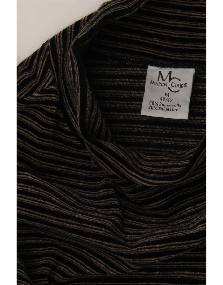 Marcel Clair Top Mujer Manga Larga IT 40/42 Medium Negro Pinstripe