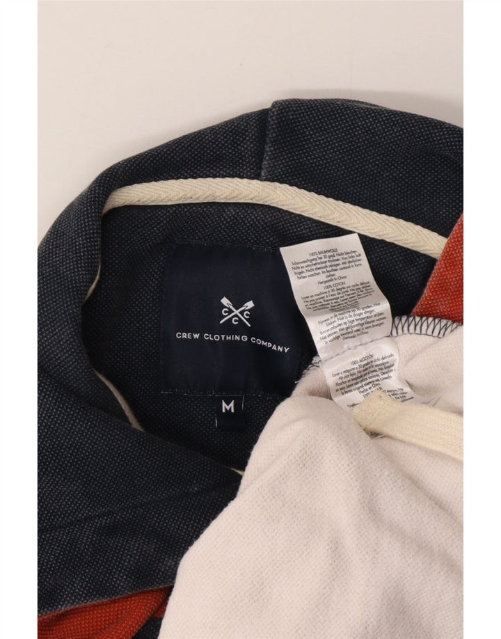 CREW CLOTHING Jersey con capucha para hombre de algodón a rayas rojas medianas