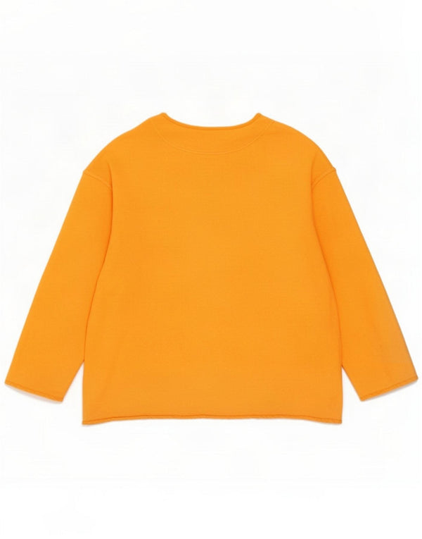 Benetton Top Extragrande De Mujer Manga Larga ES 44 Algodón Naranja Mediano