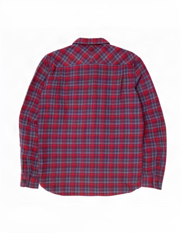 Camisa de franela para hombre de French Connection de algodón a cuadros rojos medianos
